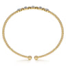 18K Yellow gold diamond bangle in size 6.25