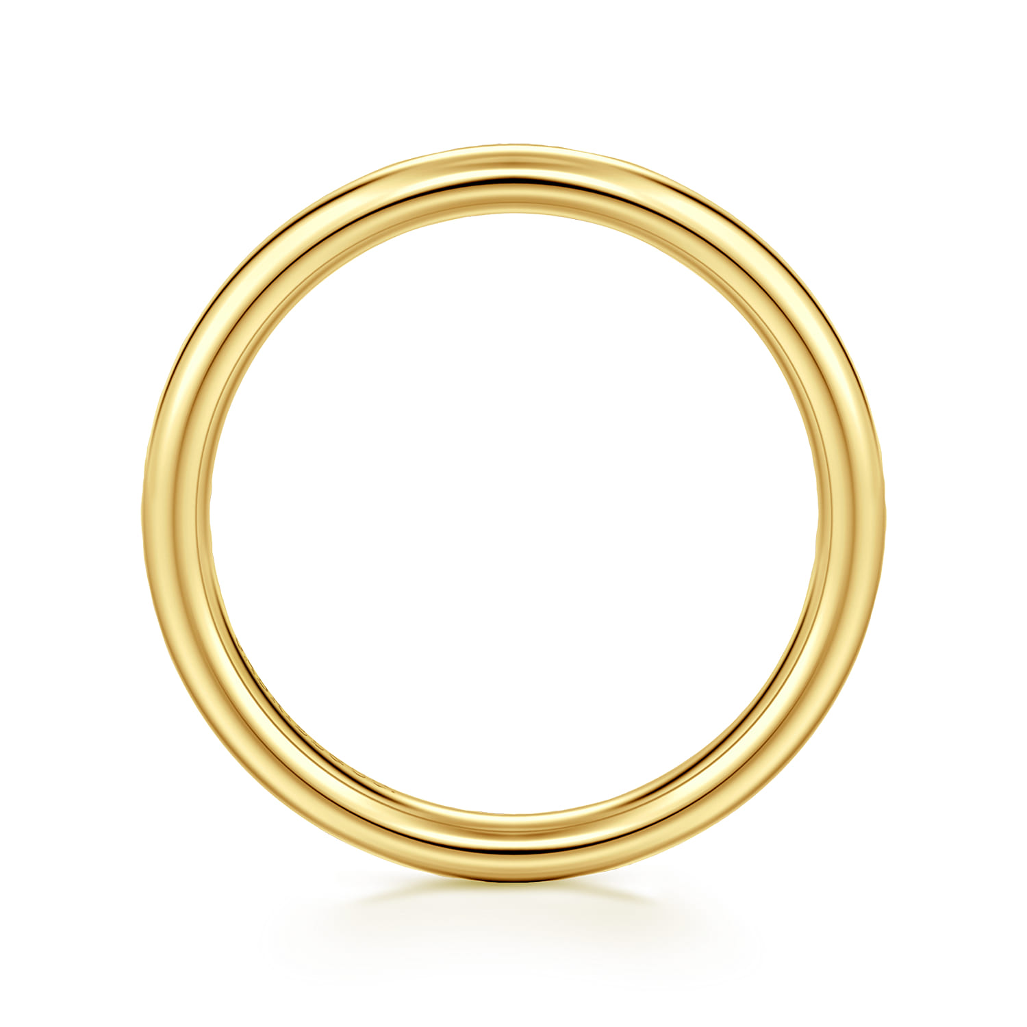 Straight Wedding Ring in 14k Yellow Gold with   at Gabriel & Co. - Shot 2