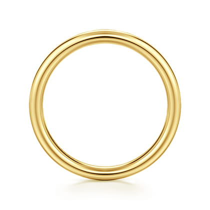 2.4MM 14K Yellow Gold Plain Wedding Band