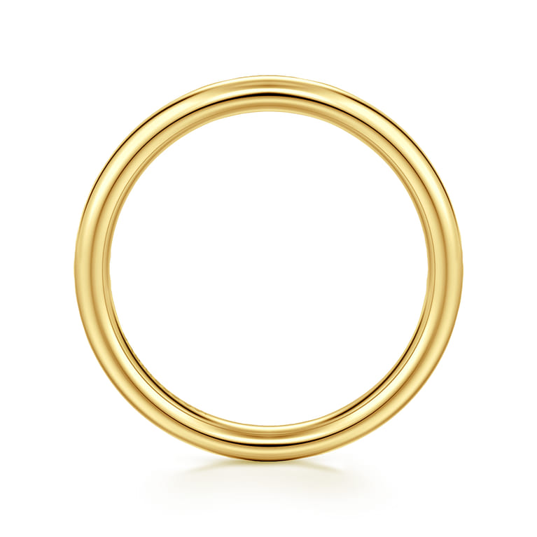 Straight Wedding Ring in 14k Yellow Gold with   at Gabriel & Co. - Shot 2