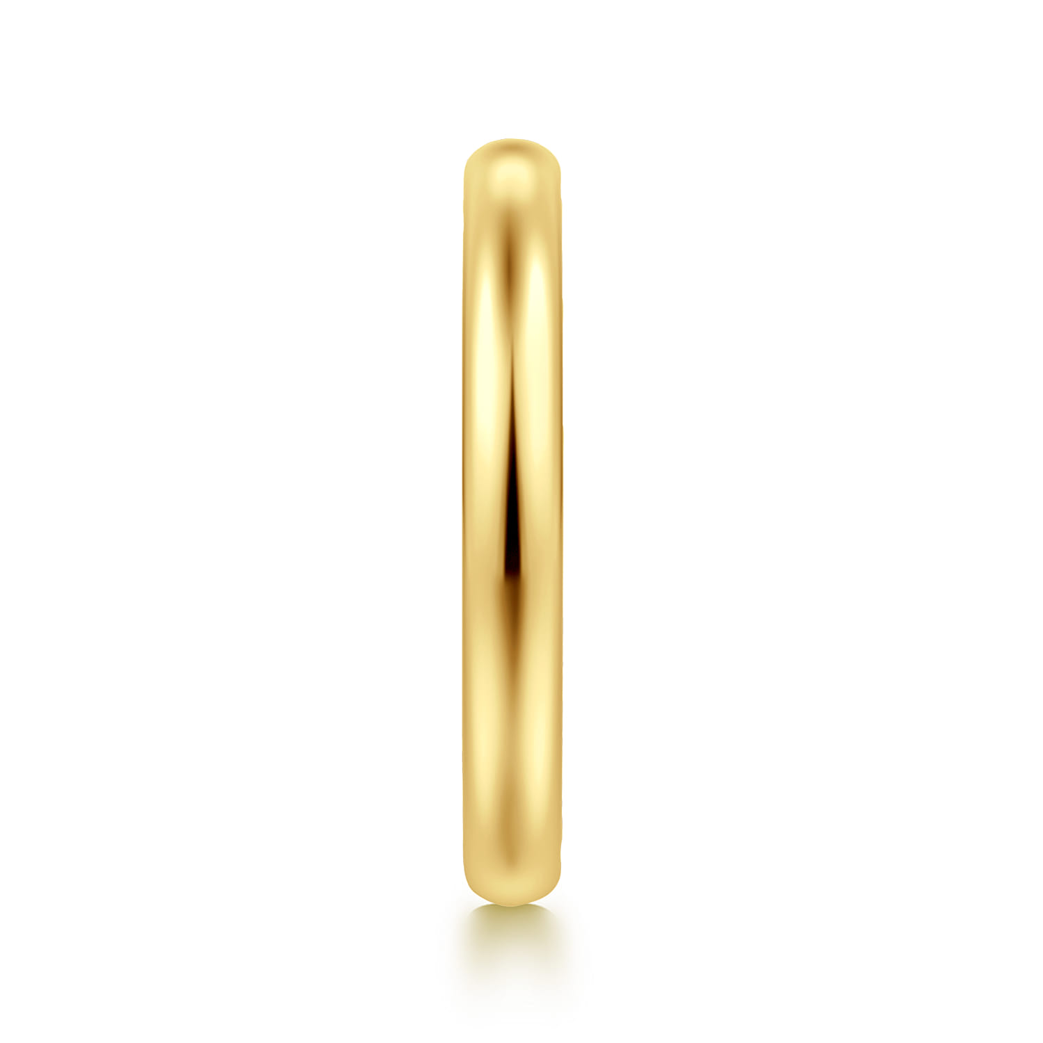 Straight Wedding Ring in 14k Yellow Gold with   at Gabriel & Co. - Shot 4