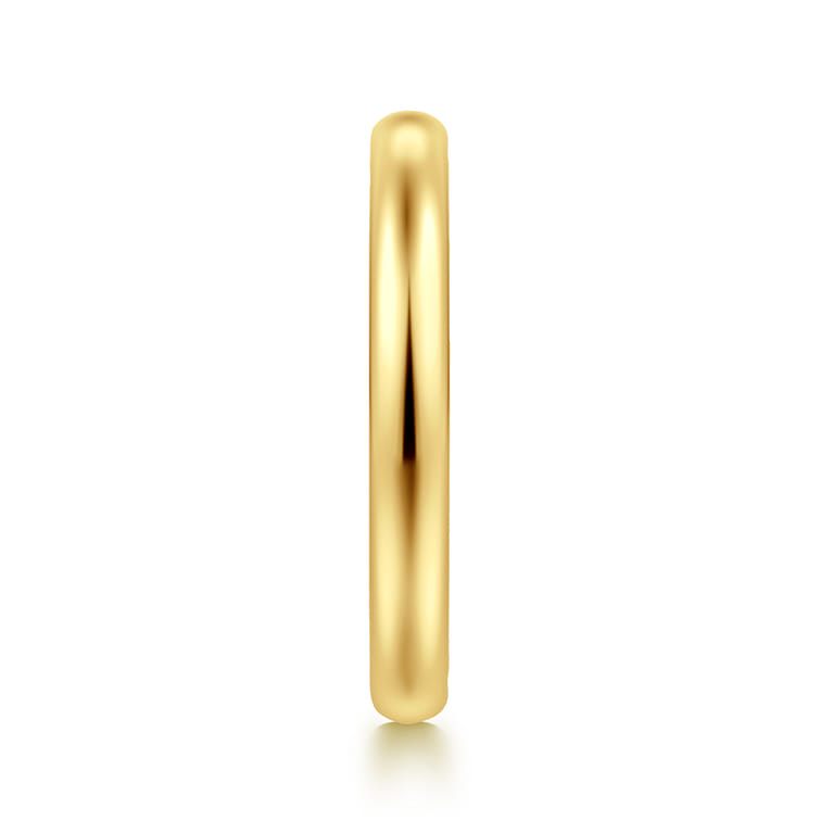 Straight Wedding Ring in 14k Yellow Gold with   at Gabriel & Co. - Shot 4