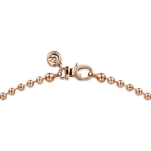 20 Inch 14K Rose Gold 3mm Ball Chain Necklace - Shot 3