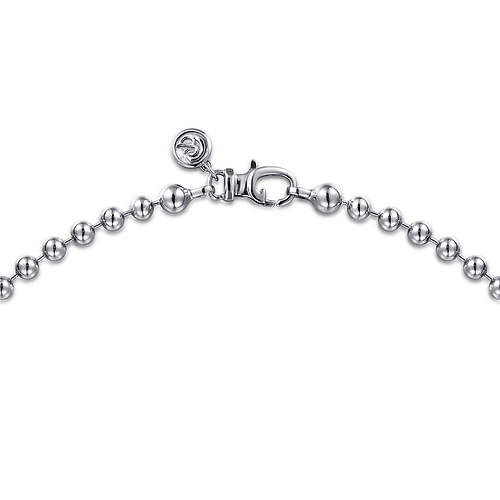 20 Inch 14K White Gold  4mm Ball Chain Necklace - Shot 3