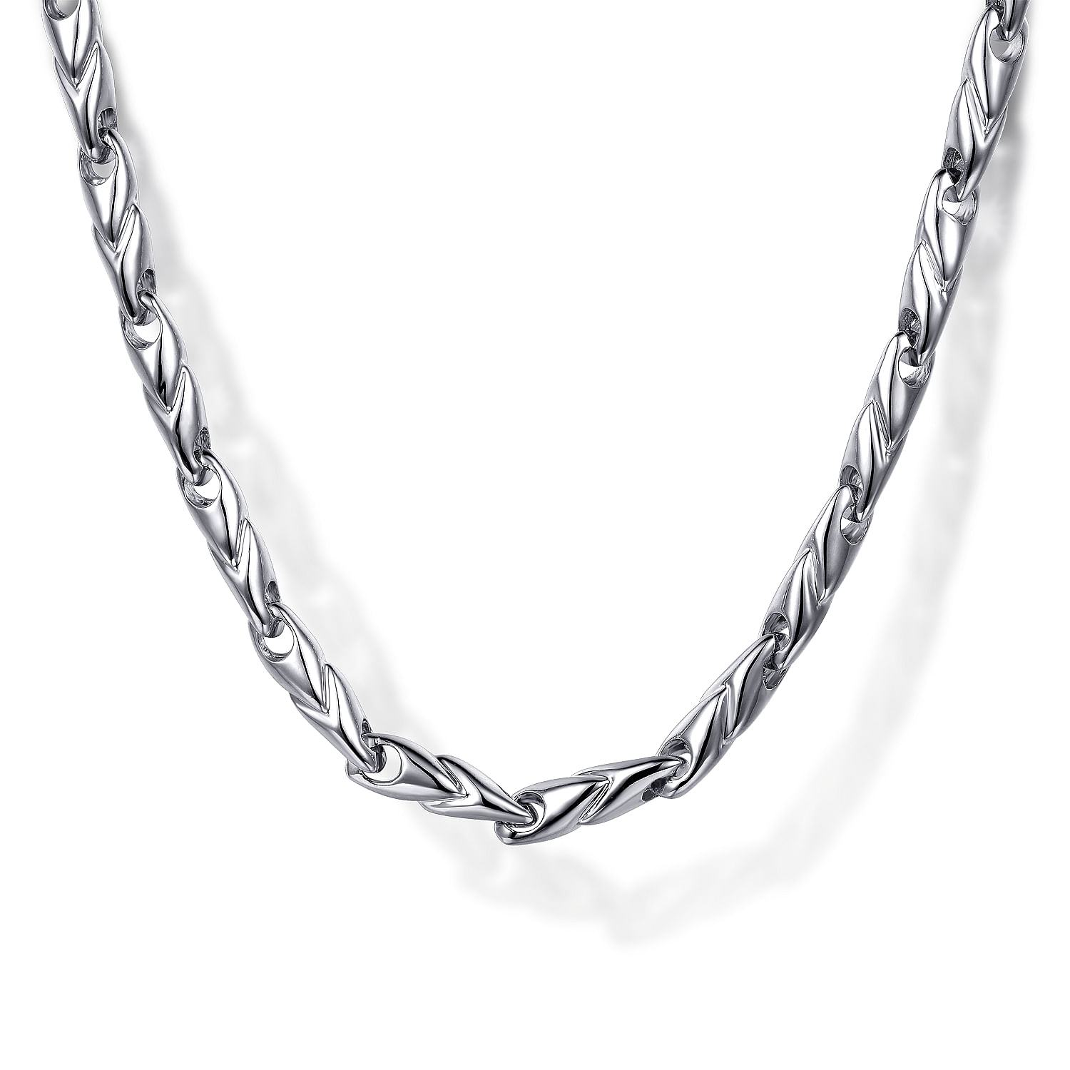 14k real shops white gold necklace