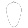 20 Inch 14K White Gold Hollow Men's Link Chain Necklace