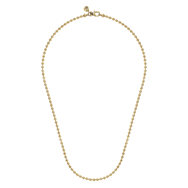 20 Inch 14K Yellow Gold 3mm Hollow Ball Chain Necklace @ $1800 