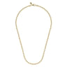 20 Inch 14K Yellow Gold 4mm Hollow Ball Chain Necklace