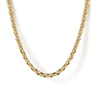 20 Inch 14K Yellow Gold Hollow Men's Link Chain Necklace
