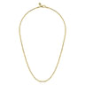 20 Inch 14K Yellow Gold Hollow Men's Link Chain Necklace