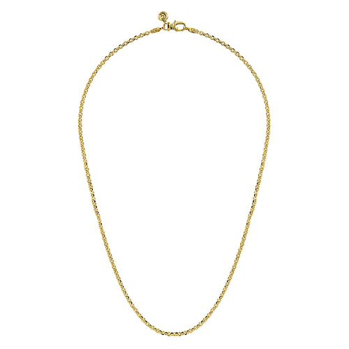 20 Inch 14K Yellow Gold Men's Link Chain Necklace - Shot 2