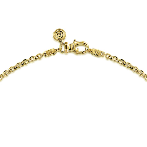 20 Inch 14K Yellow Gold Men's Link Chain Necklace - Shot 3