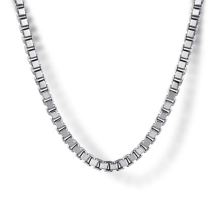 20 Inch 2.5mm 925 Sterling Silver Men's Solid Box Chain Necklace