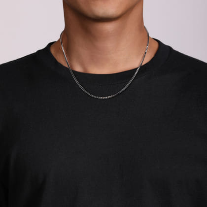 20 Inch 2.5mm 925 Sterling Silver Men's Solid Box Chain Necklace