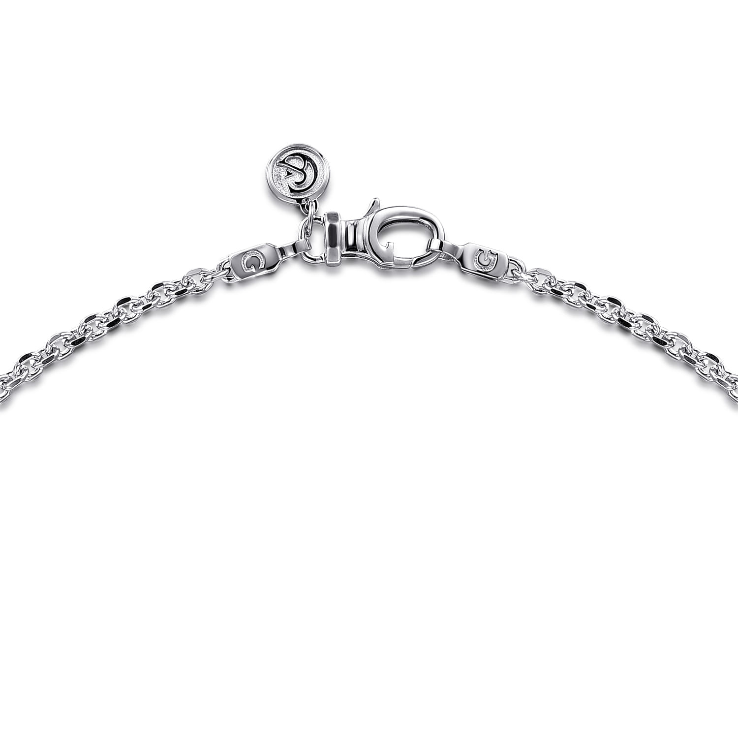 20 Inch 2.85mm 14K White Gold Men's Hollow Link Chain Necklace - Shot 3