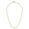 20 Inch 2.85mm 14K Yellow Gold Men's Hollow Link Chain Necklace