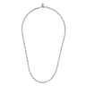 20 Inch 3.2mm 14K White Gold Men's Hollow Link Chain Necklace