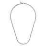20 Inch 3.2mm 14K White Gold Men's Hollow Wheat Chain Necklace