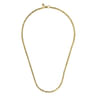 20 Inch 3.2mm 14K Yellow Gold Hollow Men's Wheat Chain Necklace
