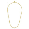 20 Inch 3.2mm 14K Yellow Gold Men's Hollow Link Chain Necklace