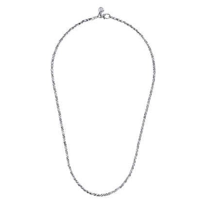 20 Inch 3.2mm 925 Sterling Silver Men's Hollow Link Chain Necklace