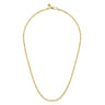 20 Inch 3.6mm 14K Yellow Gold Men's Hollow Link Chain Necklace