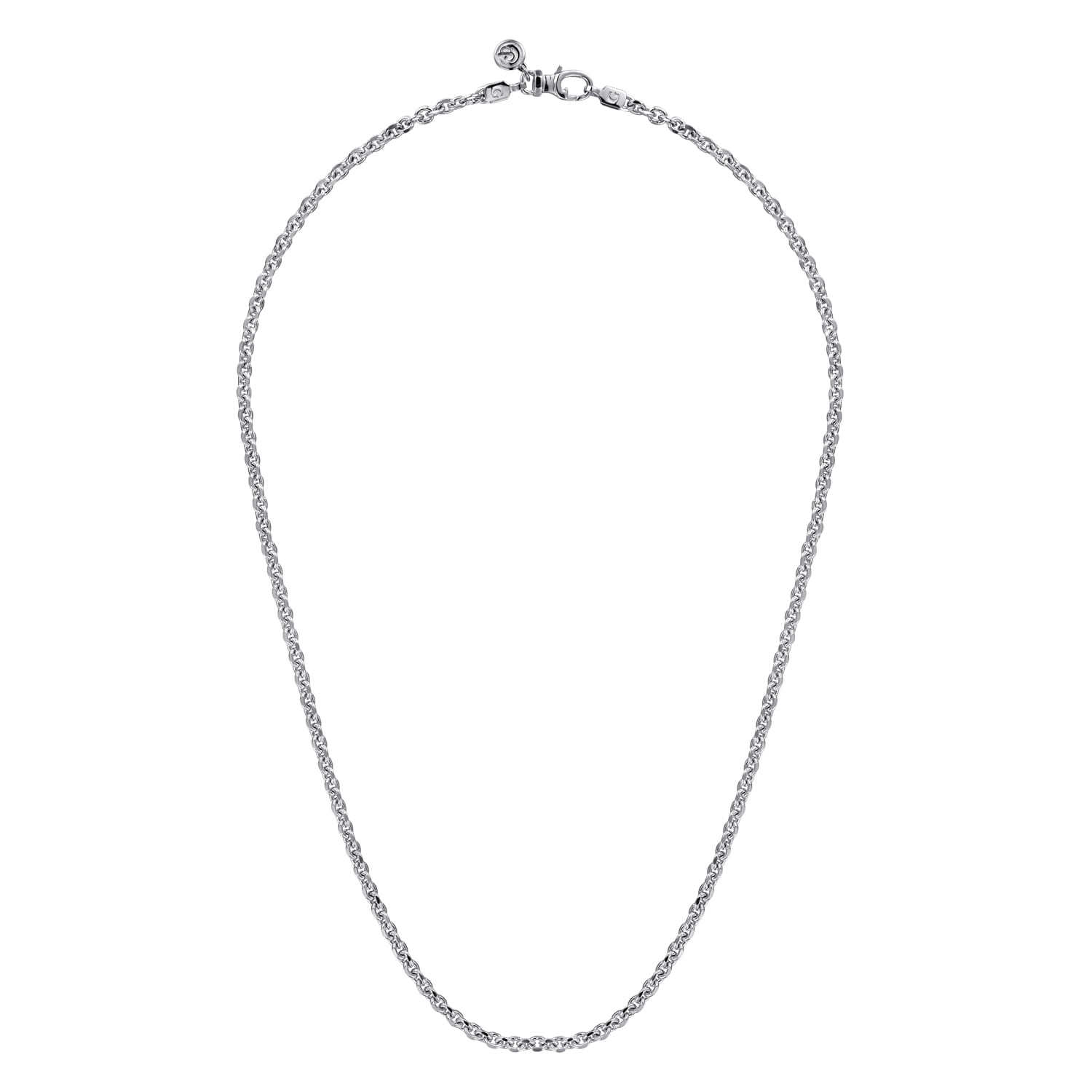 20 Inch 3.6mm 925 Sterling Silver Men's Solid Link Chain Necklace  - Shot 2