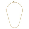 20 Inch 3mm 14K Yellow Gold Men's Hollow Ball Chain Necklace