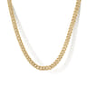 20 Inch 3mm 14K Yellow Gold Men's Hollow Cuban Link Chain Necklace
