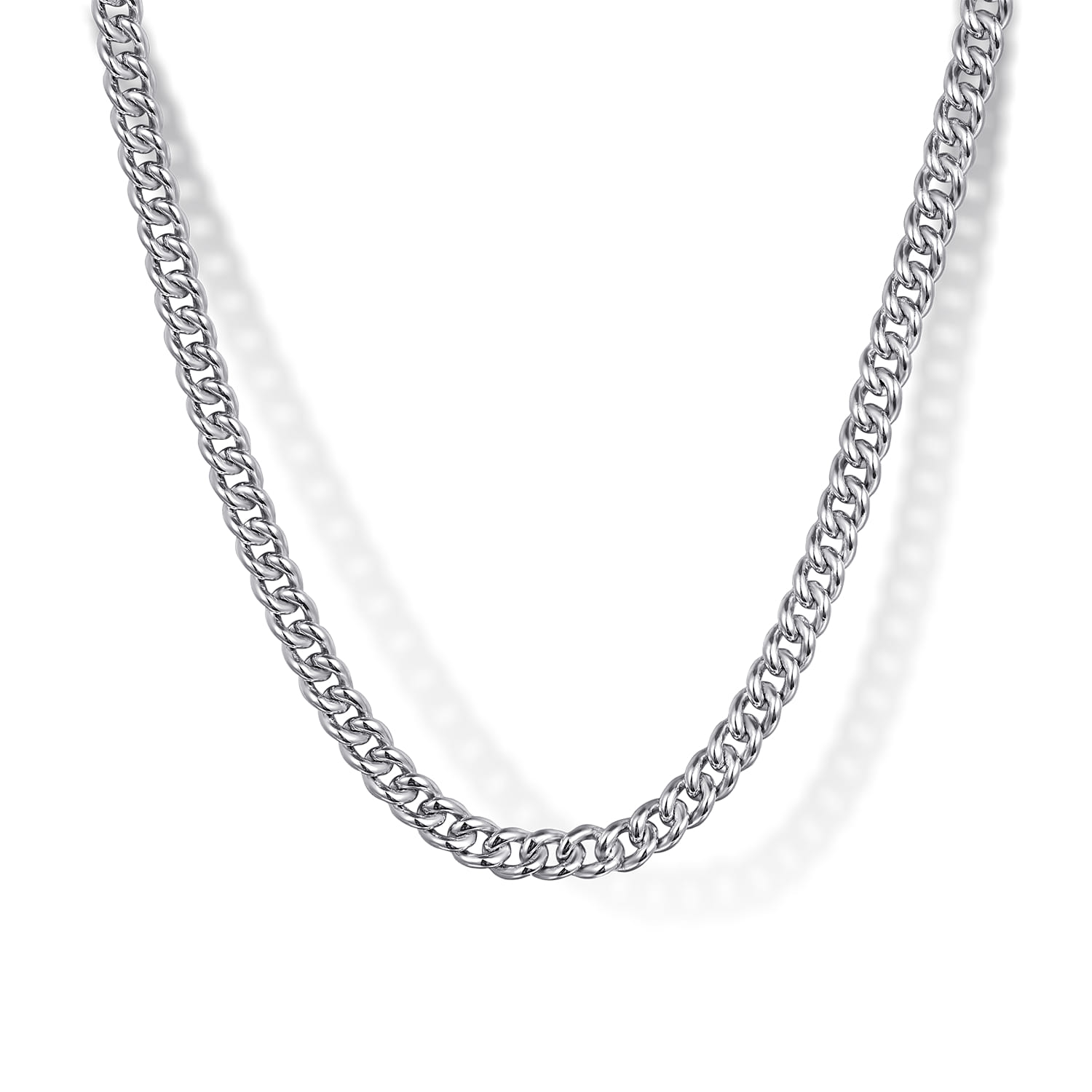 20 Inch 3mm 925 Sterling Silver Men's Solid Cuban Link Chain Necklace - Shot 1