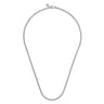 20 Inch 3mm 925 Sterling Silver Men's Solid Cuban Link Chain Necklace