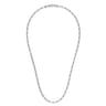 20 Inch 3mm 925 Sterling Silver Men's Solid Figaro Link Chain Necklace