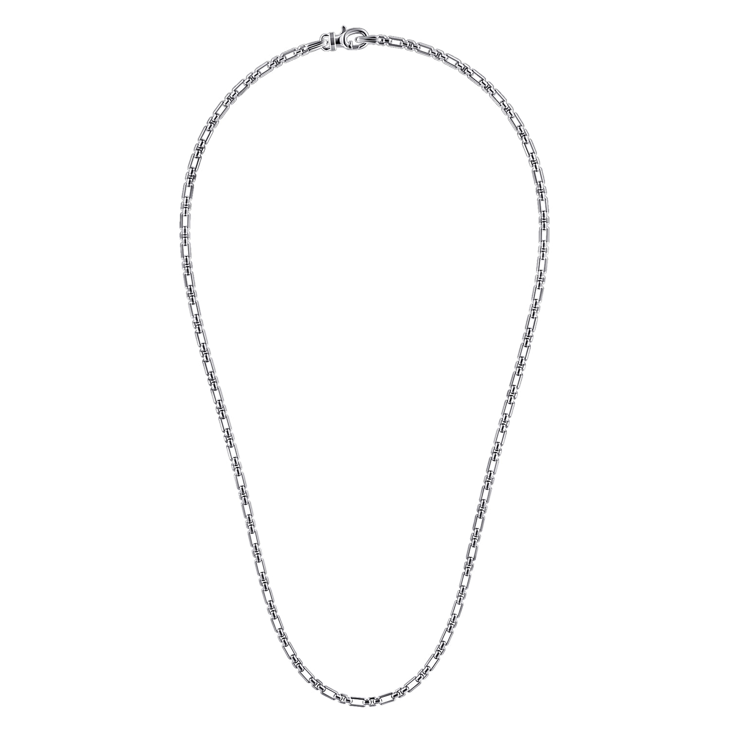 20 Inch 3mm 925 Sterling Silver Men's Solid Figaro Link Chain Necklace - Shot 2