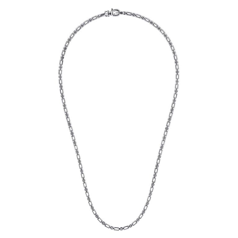 20 Inch 3mm 925 Sterling Silver Men's Solid Figaro Link Chain Necklace - Shot 2