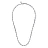 20 Inch 5.6mm 925 Sterling Silver Men's Solid Faceted Link Chain Necklace