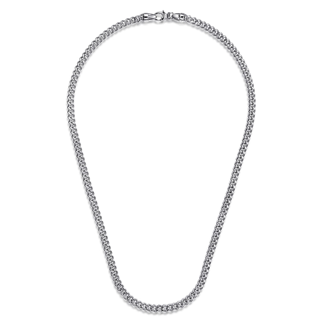 20 Inch 5mm 925 Sterling Silver Men's Hollow Cuban Link Chain