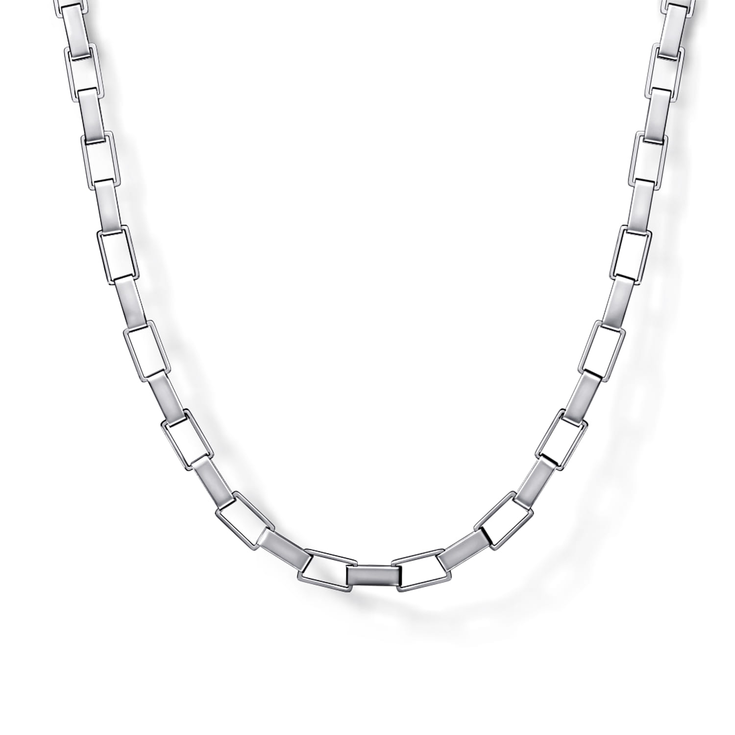 20 Inch 5mm 925 Sterling Silver Men's Solid Box Chain Necklace - Shot 1