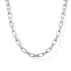 20 Inch 5mm 925 Sterling Silver Men's Solid Box Chain Necklace
