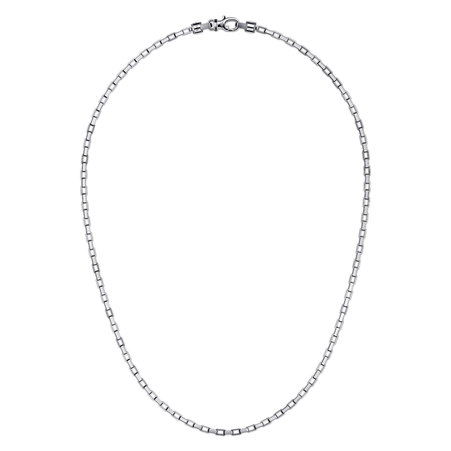 20 Inch 5mm 925 Sterling Silver Men's Solid Box Chain Necklace - Shot 2