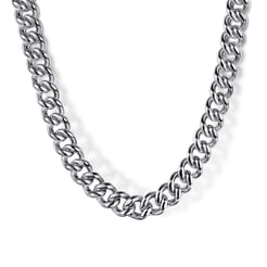 20 Inch 5mm 925 Sterling Silver Men's Solid Cuban Link Chain Necklace
