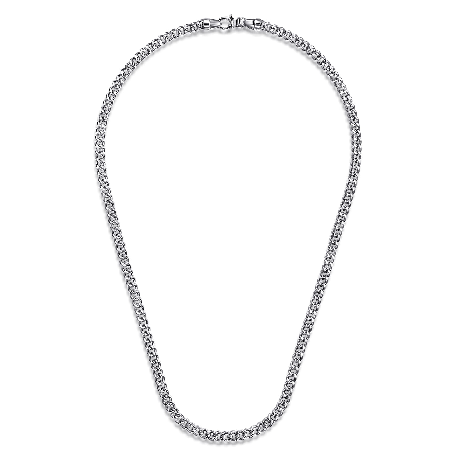 20 Inch 5mm 925 Sterling Silver Men's Solid Cuban Link Chain Necklace - Shot 2