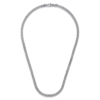 20 Inch 5mm 925 Sterling Silver Men's Solid Cuban Link Chain Necklace