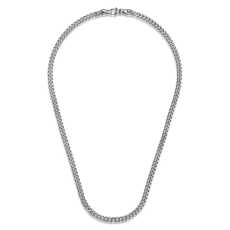 20 Inch 5mm 925 Sterling Silver Men's Solid Cuban Link Chain Necklace - Shot 2
