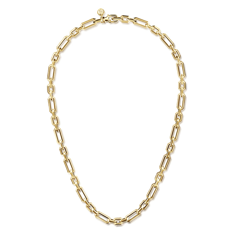 20 Inch 6.4mm 14K Yellow Gold Figaro Chain Necklace - Shot 2