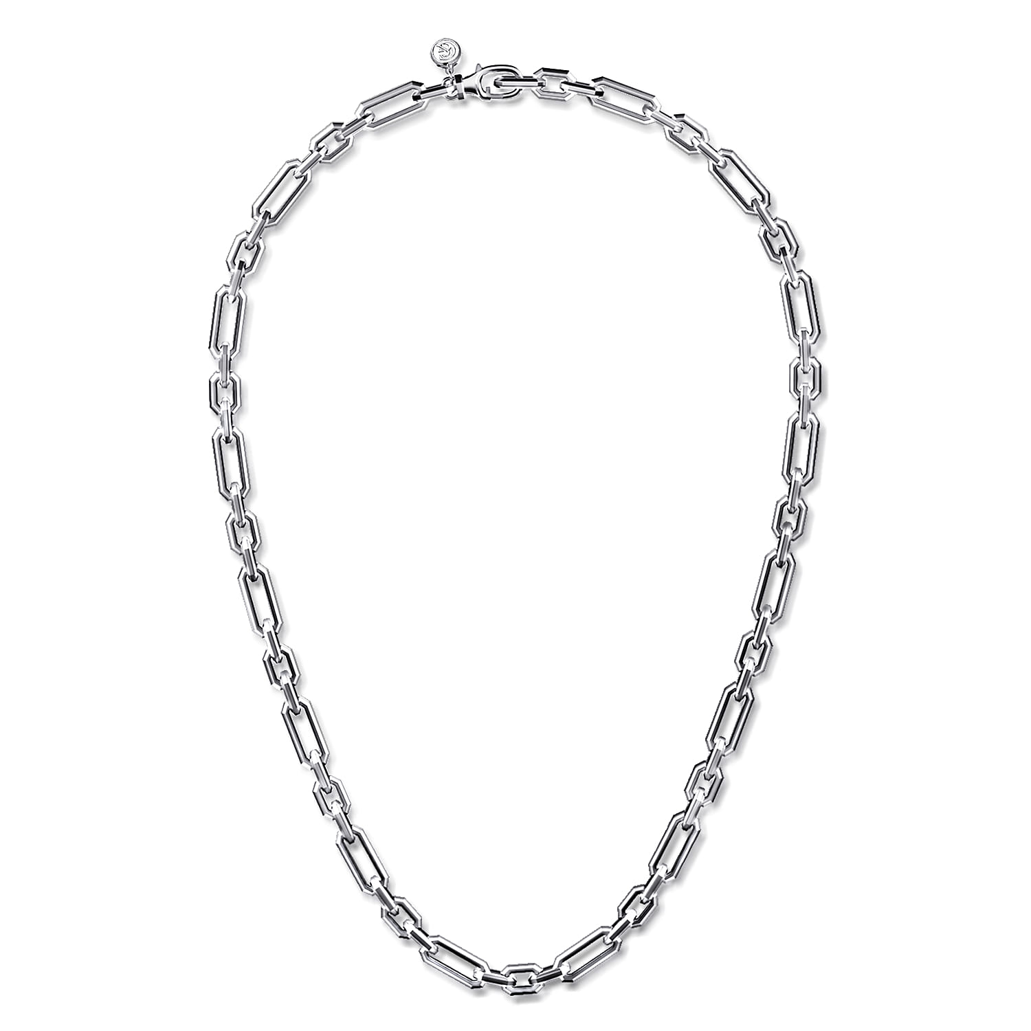 20 Inch 6.4mm 925 Sterling Silver Figaro Chain Necklace - Shot 2