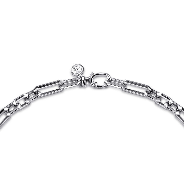 20 Inch 6.4mm 925 Sterling Silver Figaro Chain Necklace - Shot 3