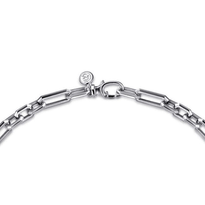 20 Inch 6.4mm 925 Sterling Silver Men's Hollow Figaro Chain Necklace