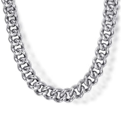 20 Inch 7mm 925 Sterling Silver Men's Solid Cuban Link Chain Necklace