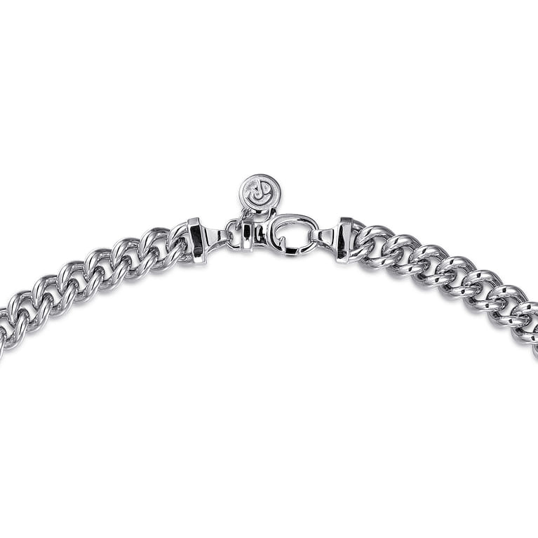 20 Inch 7mm 925 Sterling Silver Men's Solid Cuban Link Chain Necklace - Shot 3