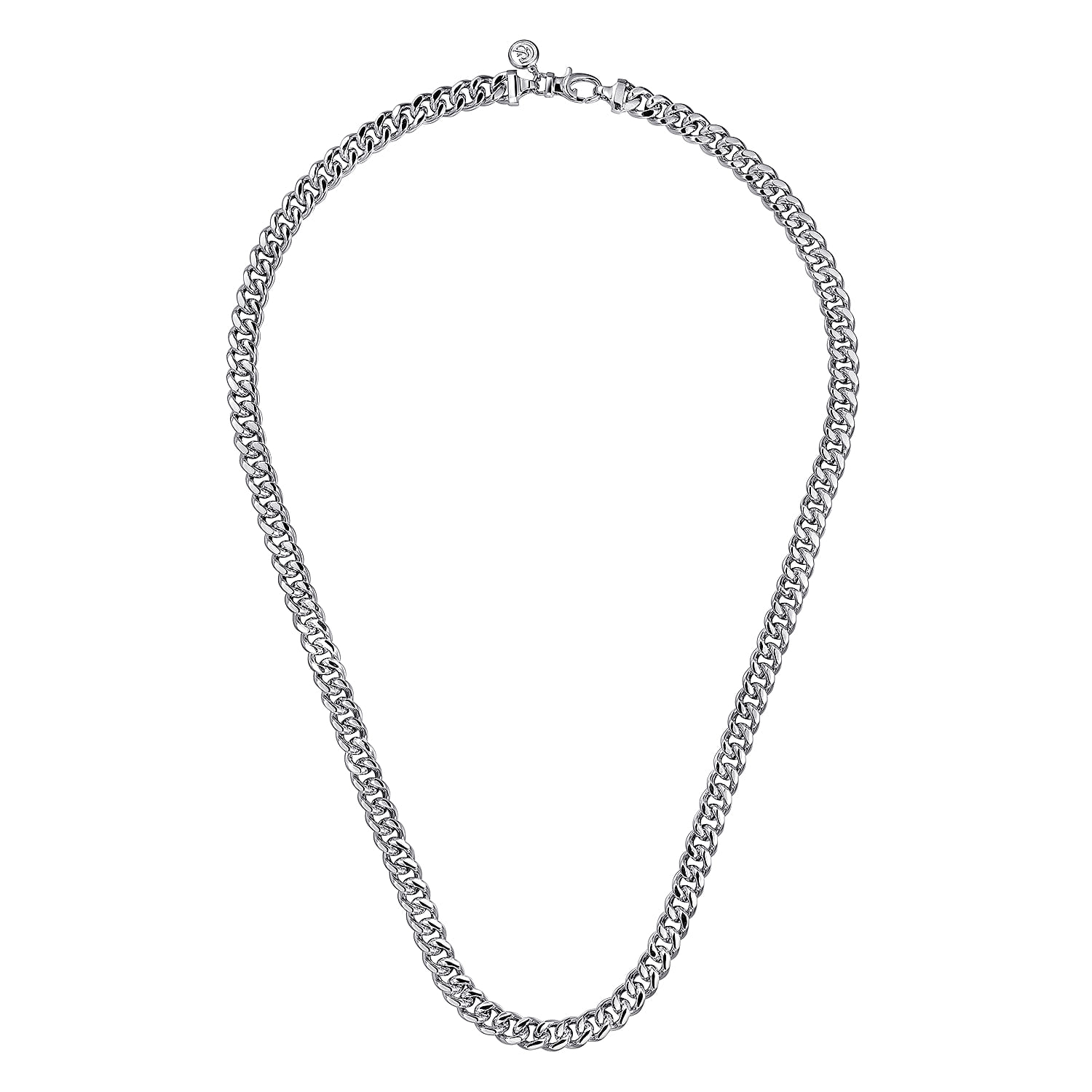 20 Inch 7mm 925 Sterling Silver Men's Solid Diamond Cut Cuban Link Necklace - Shot 2